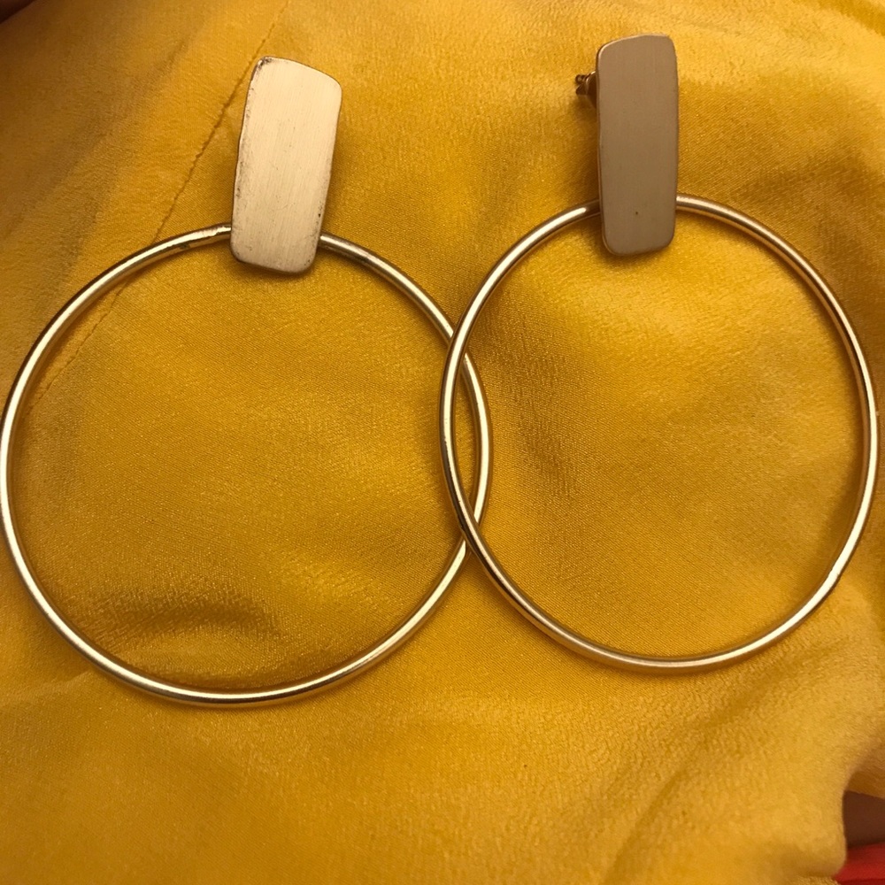 Anthropologie Gold Hoops